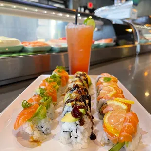 Sunshine Roll, Dragon Roll, Broadway Roll, Mai Tai