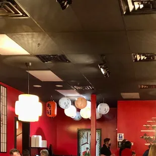 interior, sushi and sashimi