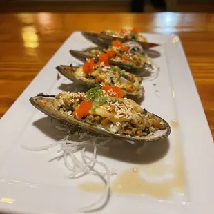 Baked mussels
