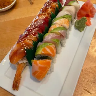 Rainbow roll and pacific roll