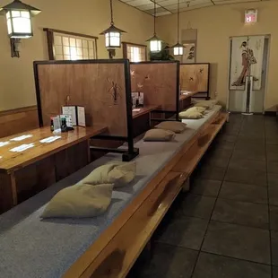 Jun's shoes-off sitting area. The best place to eat!