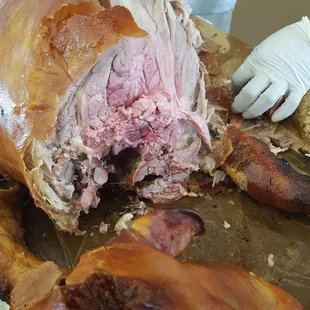 Yeah, it's raw inside. Gross!