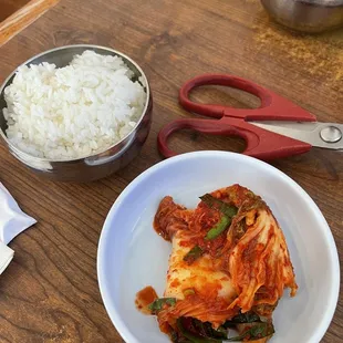 Kimchi and rice refill...offered, not asked for