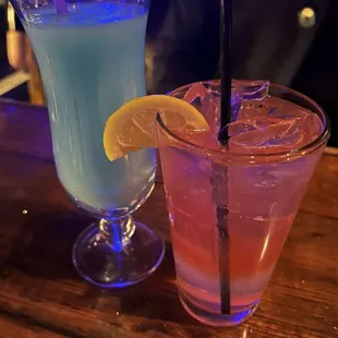 Blue Hawaii slushy and The Vodka One