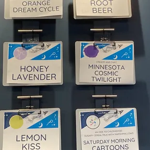 Just a sampling of the amazing and original ice cream flavors to try!