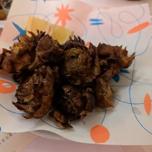 Fried artichokes - really good!