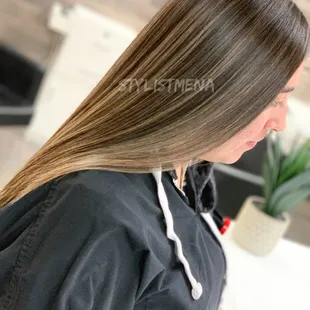 Balayage, ombré , color melt, women's haircut, blonde , highlights