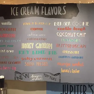 Jupiter's new menu board!