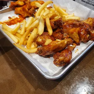 Wings and fries
