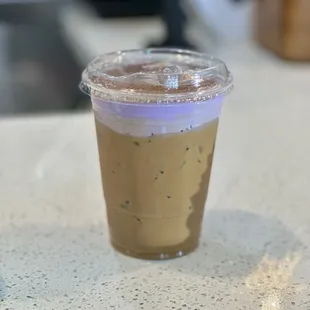 Ube foam coffee