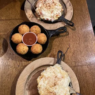 Mac Balls, Quattro Mac (bottom) and Big Easy Mac (top)