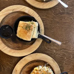 Mac and cheese and biscuit
