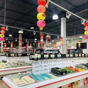 a display of fresh produce