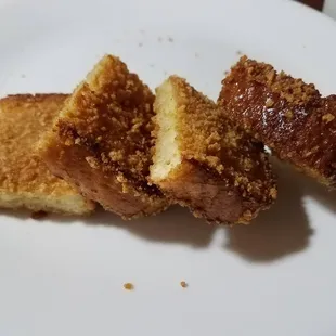 Our French Toast Bites, served with syrup
