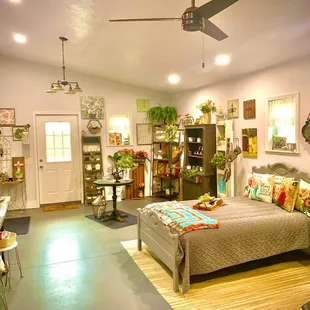 More of the store shopping area set up like bedroom