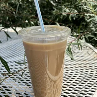 Cold brew - Oat milk cinnamon mocha.
