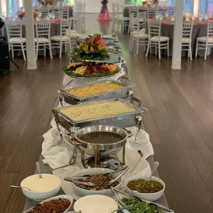 Heavy hordourves for a recent wedding with a mash potatoes and a mac and cheese bar