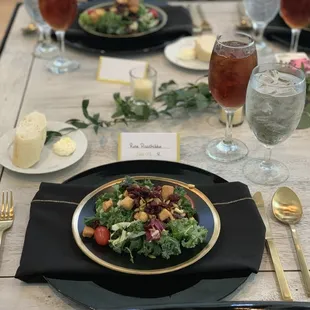 Kale salad for an elopement ceremony