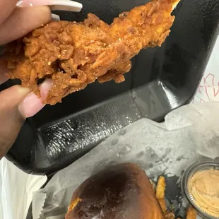 Satan fried chicken because it's fried to HELL smh.  Just Chicken has really fallen off, BAD!!