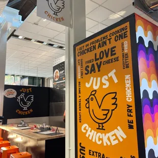a sign in a fast food restaurant