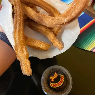 Churros and duclce de leche