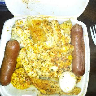 Lemon pepper chicken boil