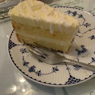 a piece of cake on a plate