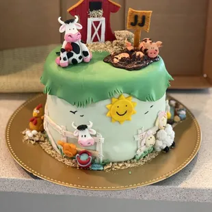 Birthday Cake farm themed