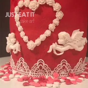 Valentines Day-bas relief technique