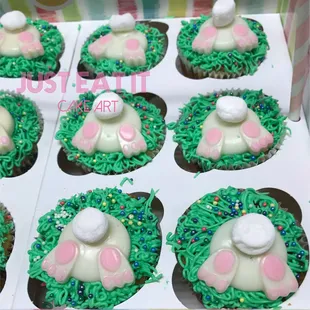 Bunny Butt cupcakes for Easter