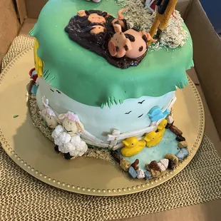 a farm themed cake