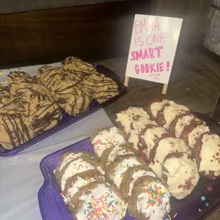Fingertip, red velvet, chip happens- minis for catering