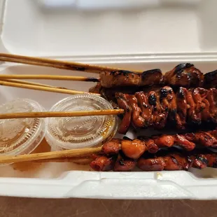 Isaw (chicken intestine) &amp; Bilog (pork intestine)