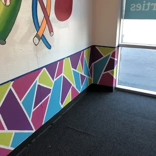 Mural in Color Splash Studio at Just For Fun Art