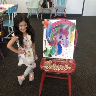 Unicorn bling party at Just For Fun Art