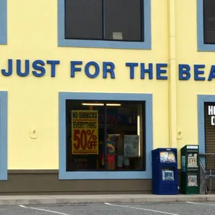 It's the lower level. Upstairs is a restaurant.