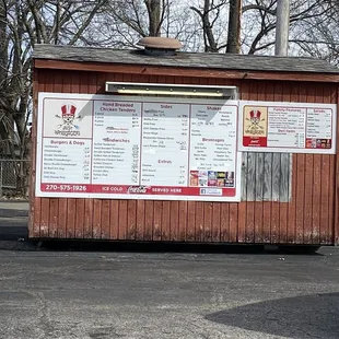 a car parked in front of a restaurant