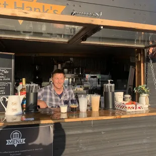 a man sitting at a bar