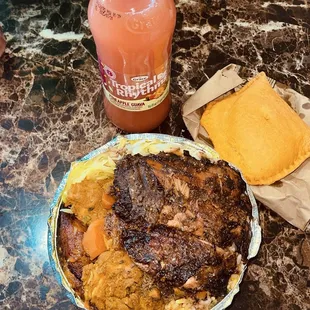 The Jerk &amp; Curry Platter  Beef Patty Pineapple Guava