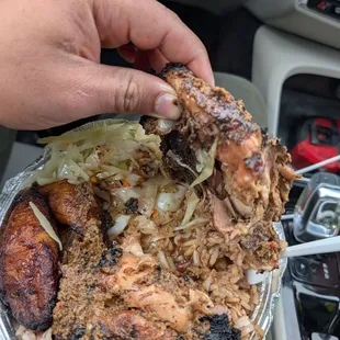 Jerk chicken small platter