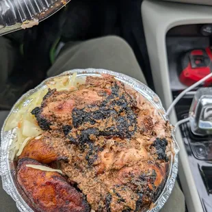 Small jerk chicken platter