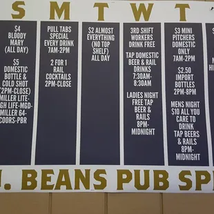 Love the specials!