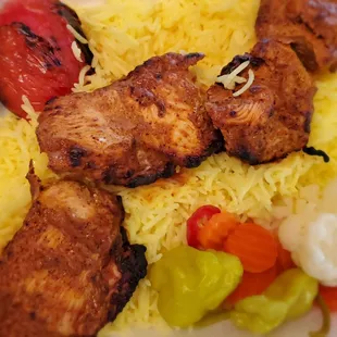 Chicken Afrique Plate. Spicy &amp; Delicious!