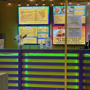 the front desk of a fast food restaurant