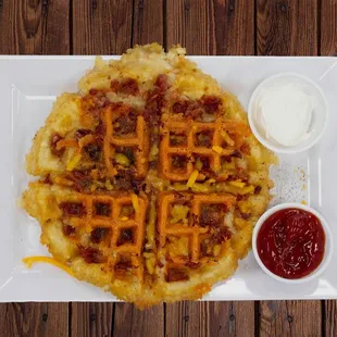 food, waffles