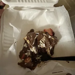 This is the Nutella waffles. I can&apos;t even find a spot with no Nutella on it.