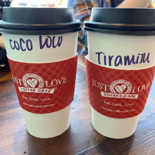 two cups of coffee