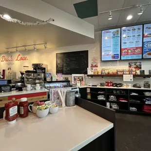 Inside- menu &amp; ordering counter