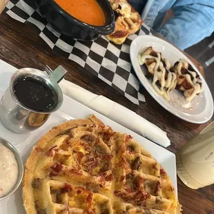 food, waffles