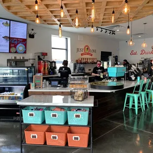 the interior of the cafe